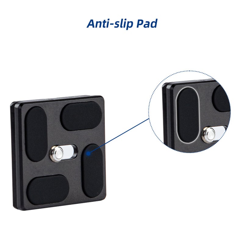 Fotopro Universal Arca-Swiss 40mm Aluminium Quick Release Plate, Easy Tight for Professional Bball Head Tripod, Quick Removable Plate for DSLR Camera&Heavy Lens, Skidproof QR Plate QAL-40 - Image 2